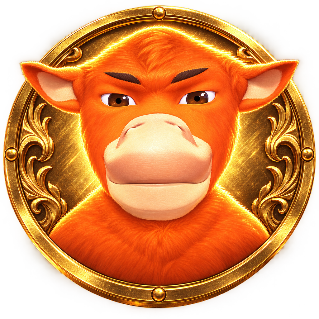 Gilded medallion portrait of Pixel Primate